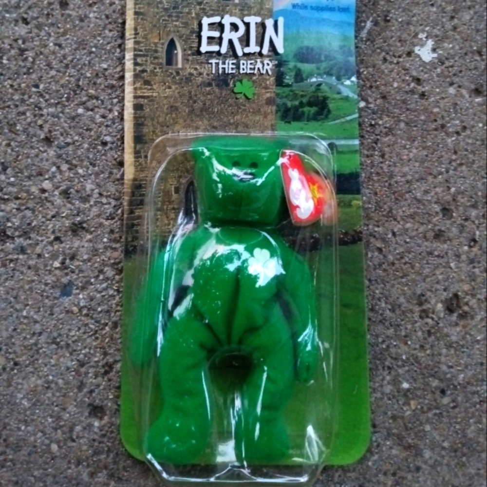 McDonald's beanie bear Erin with errors